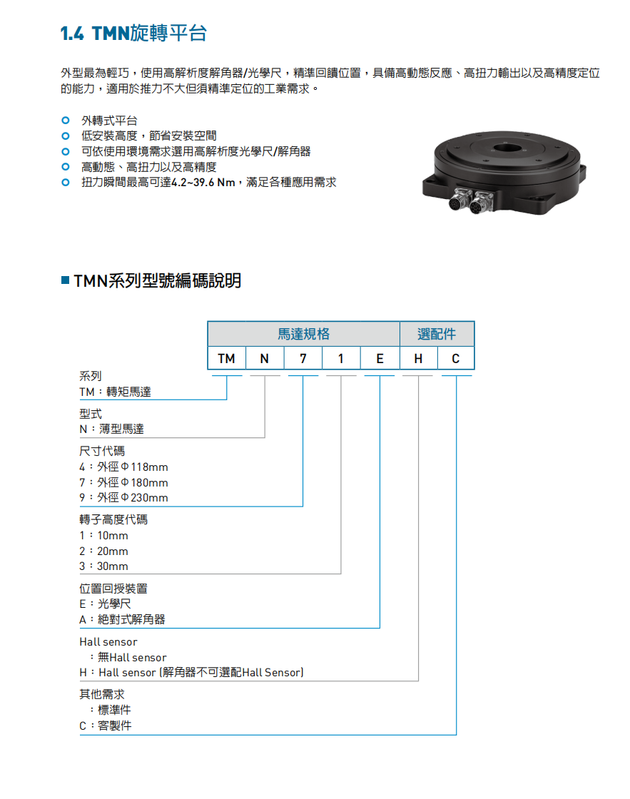 上銀直驅(qū)電機(jī)DMN42G