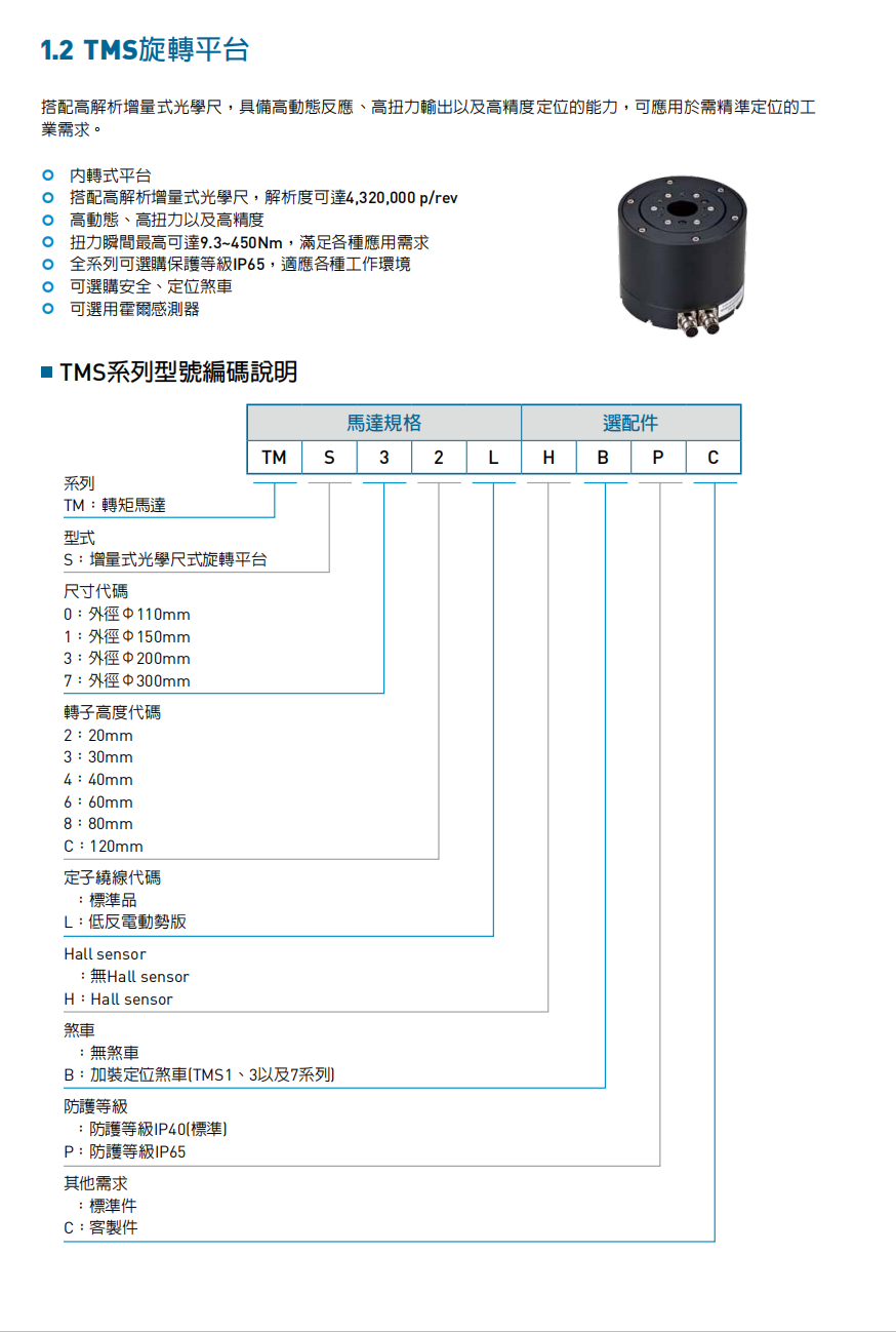 上銀直驅(qū)電機DMS7CG