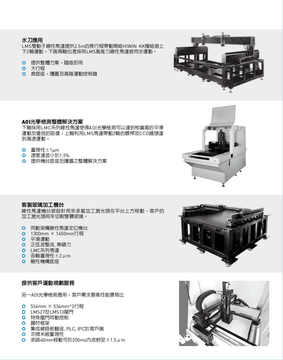 上銀直線電機龍門平臺